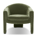 Fauteuil de salon moderne vert Sagano