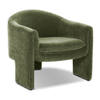 Fauteuil de salon moderne vert Sagano