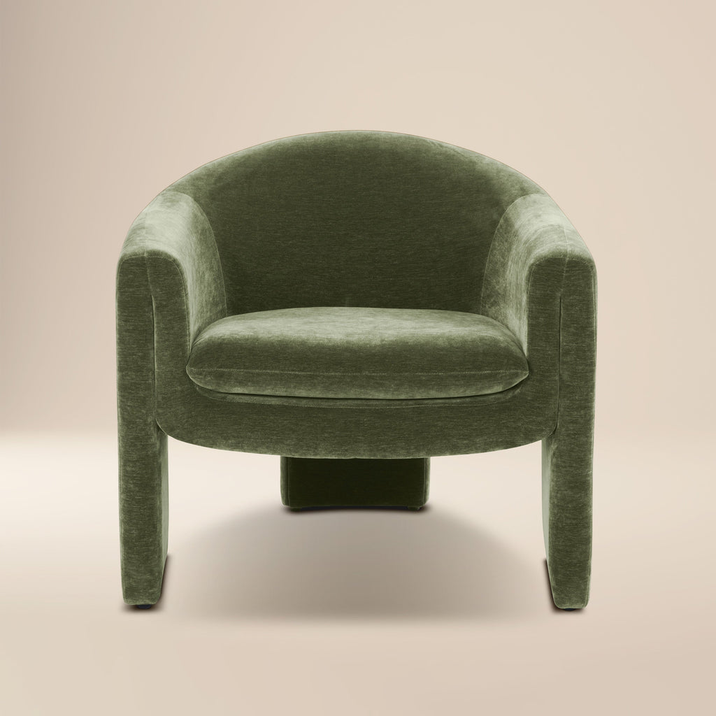 Modern Sagano Green Lounge Chair for Living Room