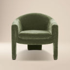 Fauteuil de salon moderne vert Sagano