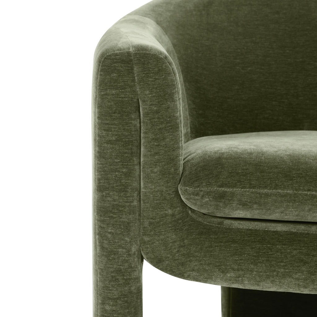 Modern Sagano Green Lounge Chair for Living Room