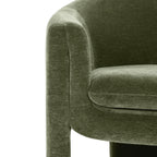 Fauteuil de salon moderne vert Sagano