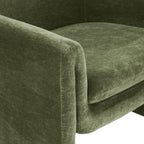 Fauteuil de salon moderne vert Sagano