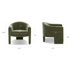 Fauteuil de salon moderne vert Sagano