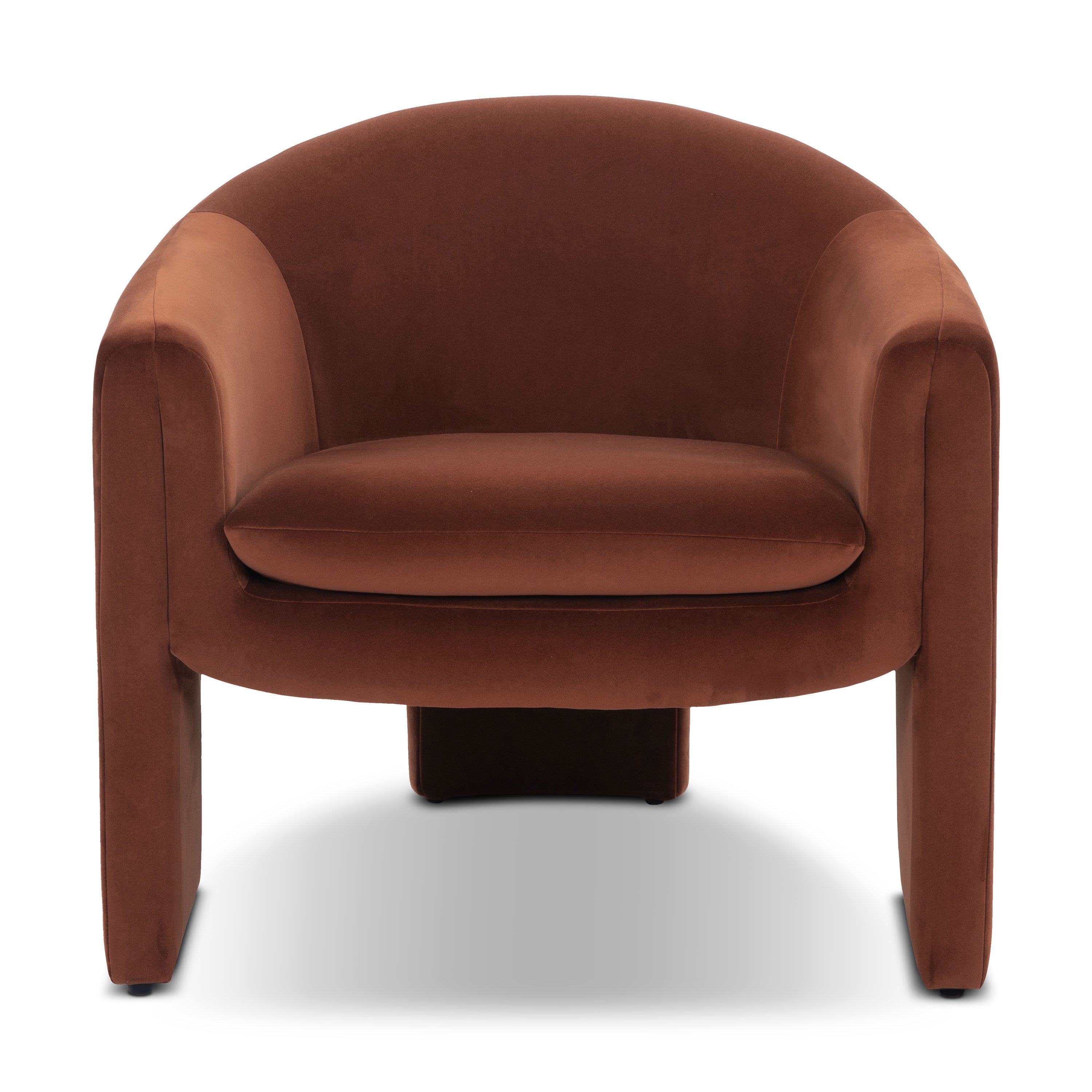 Modern Shadow Rust Lounge Chair for Living Room