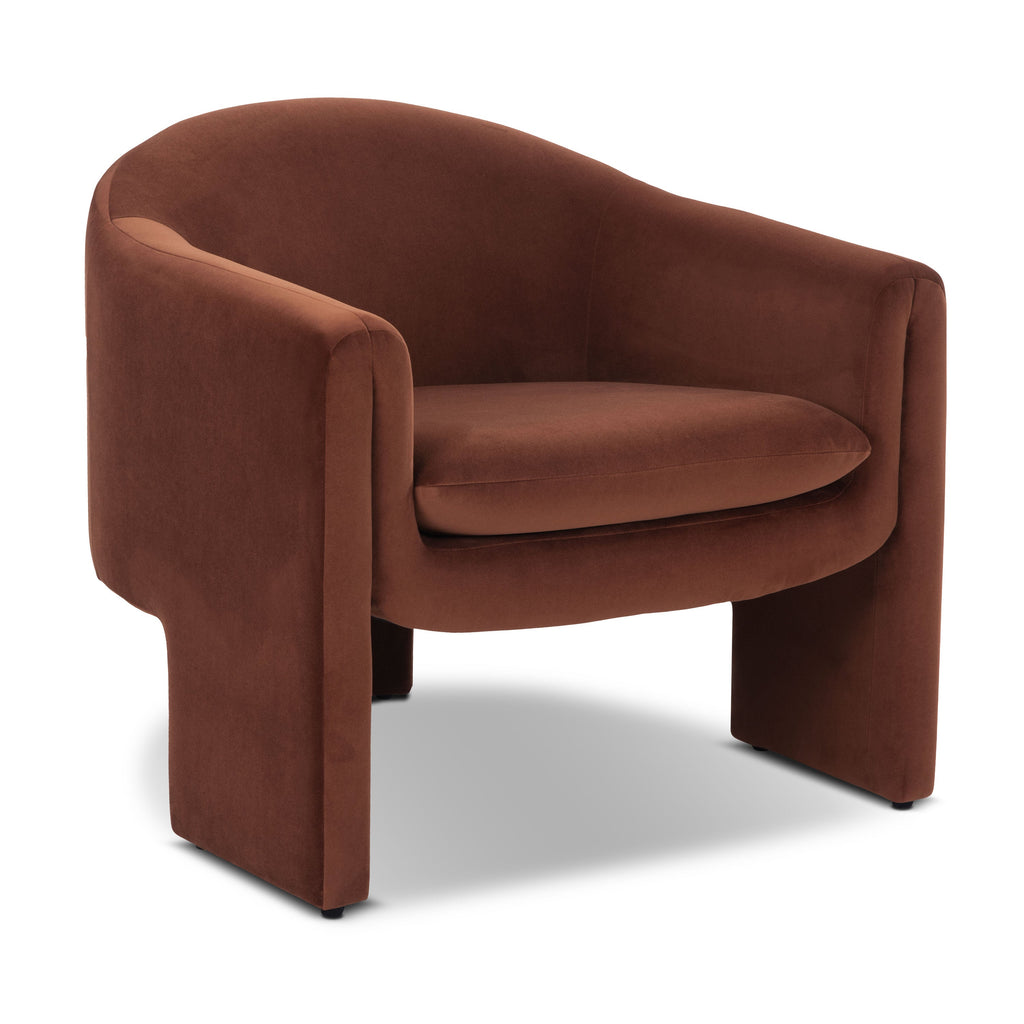 Modern Shadow Rust Lounge Chair for Living Room