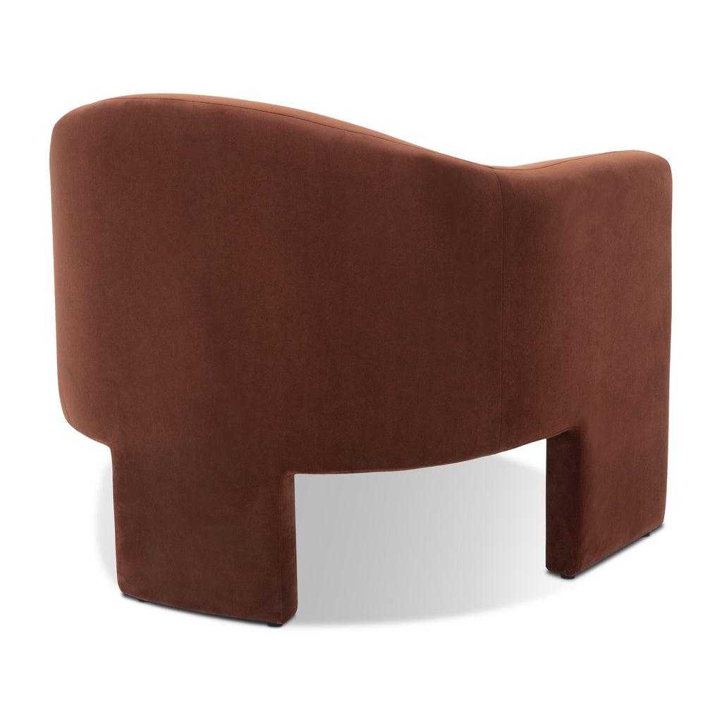 Modern Shadow Rust Lounge Chair for Living Room