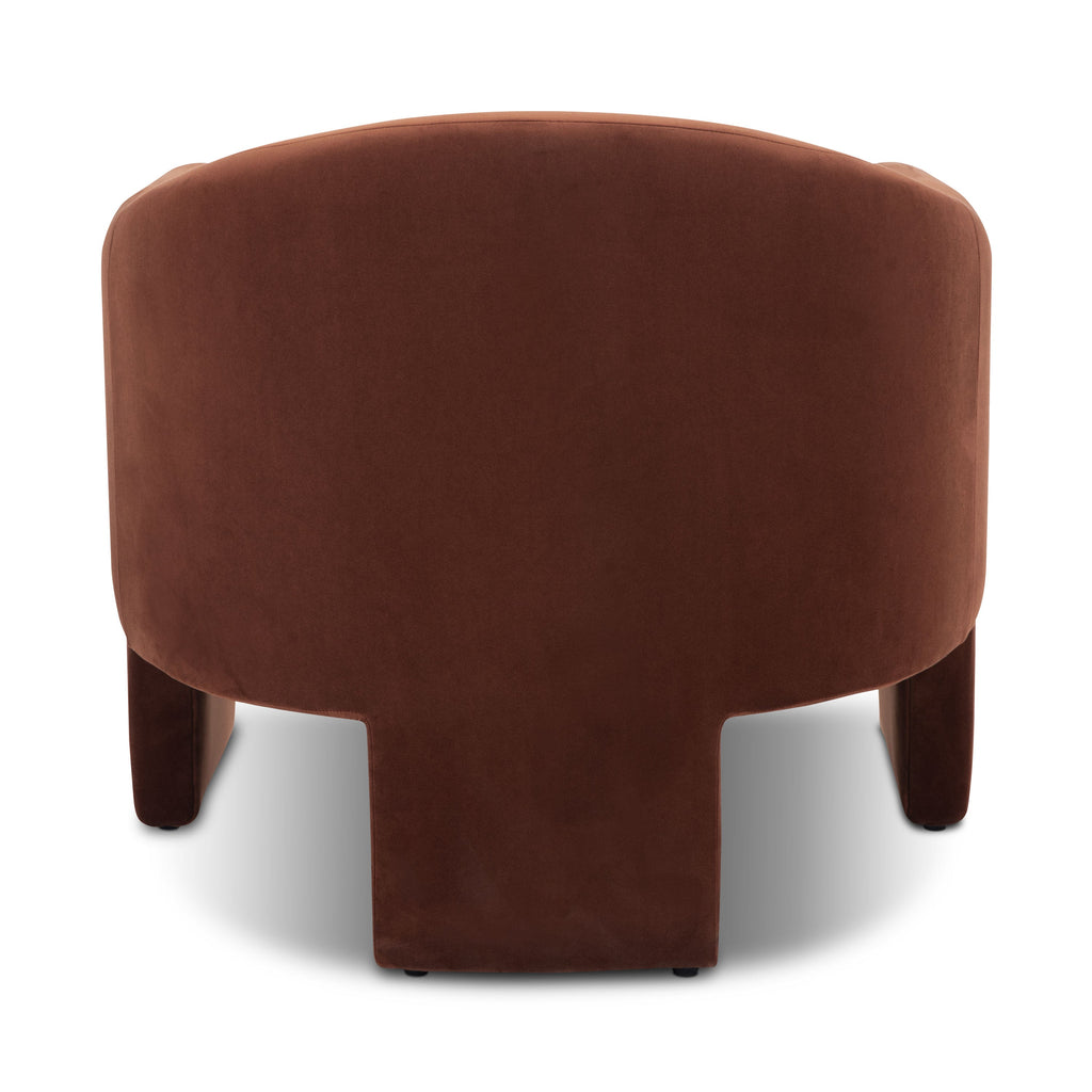 Modern Shadow Rust Lounge Chair for Living Room