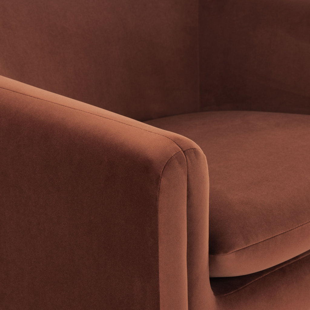 Modern Shadow Rust Lounge Chair for Living Room