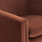 Chaise longue moderne Shadow Rust pour salon