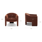 Chaise longue moderne Shadow Rust pour salon