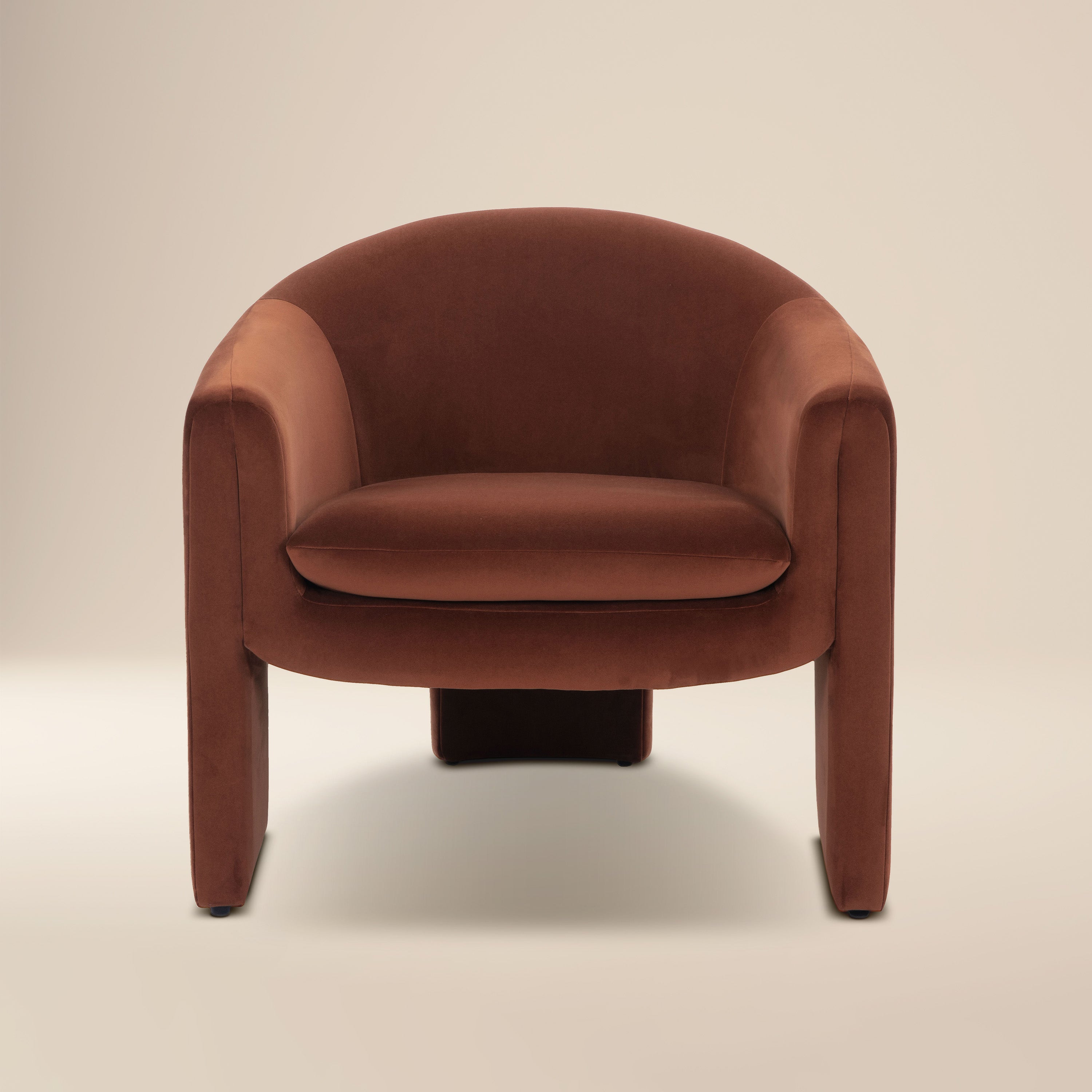Modern Shadow Rust Lounge Chair for Living Room