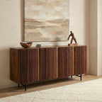 Enfilade moderne en noyer américain avec rangements