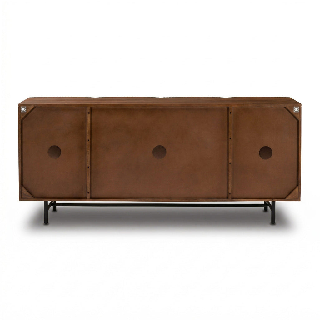 Modern English Walnut Walnut Wood Sideboard with Storage