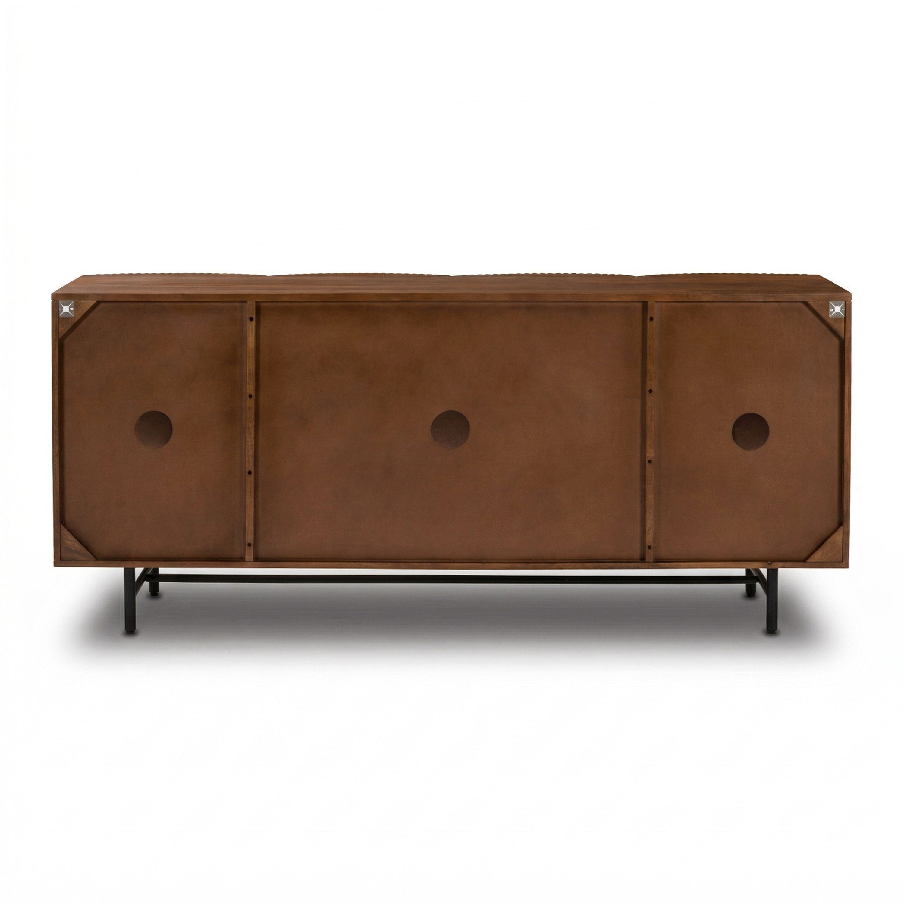 Modern English Walnut Walnut Wood Sideboard with Storage