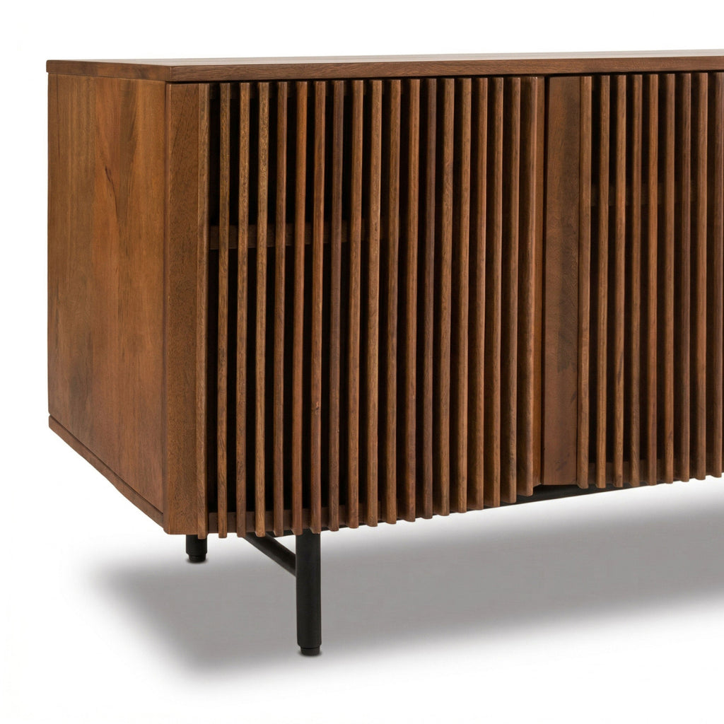 Modern English Walnut Walnut Wood Sideboard with Storage