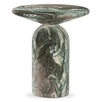 Table d'appoint moderne en marbre vert avec conception résistante aux intempéries