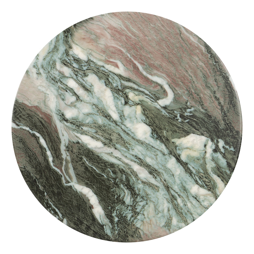 Modern Green Marble Marble End Table with Weather-Resistant Build