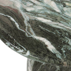 Table d'appoint moderne en marbre vert avec conception résistante aux intempéries