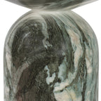 Table d'appoint moderne en marbre vert avec conception résistante aux intempéries
