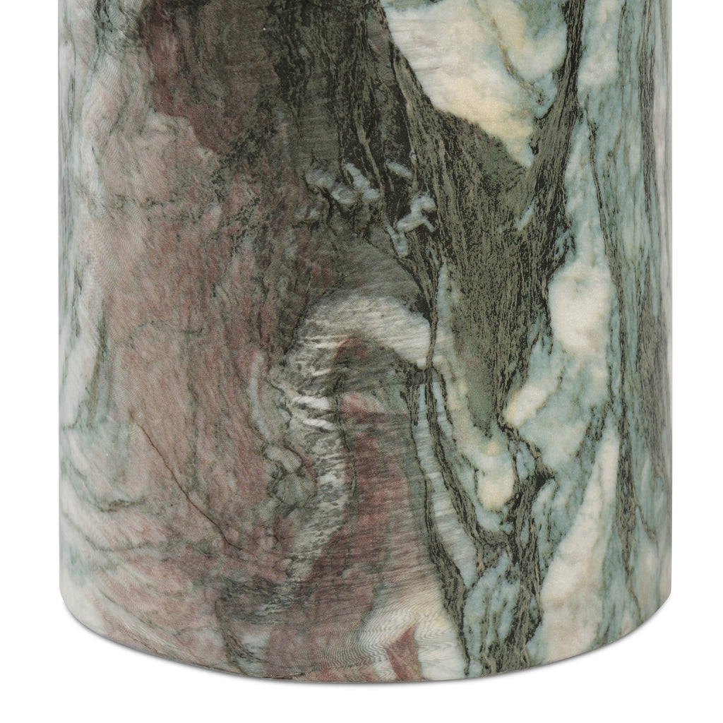 Modern Green Marble Marble End Table with Weather-Resistant Build