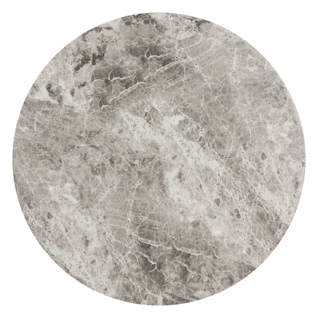 Modern Grey Marble Marble End Table with Weather-Resistant Build