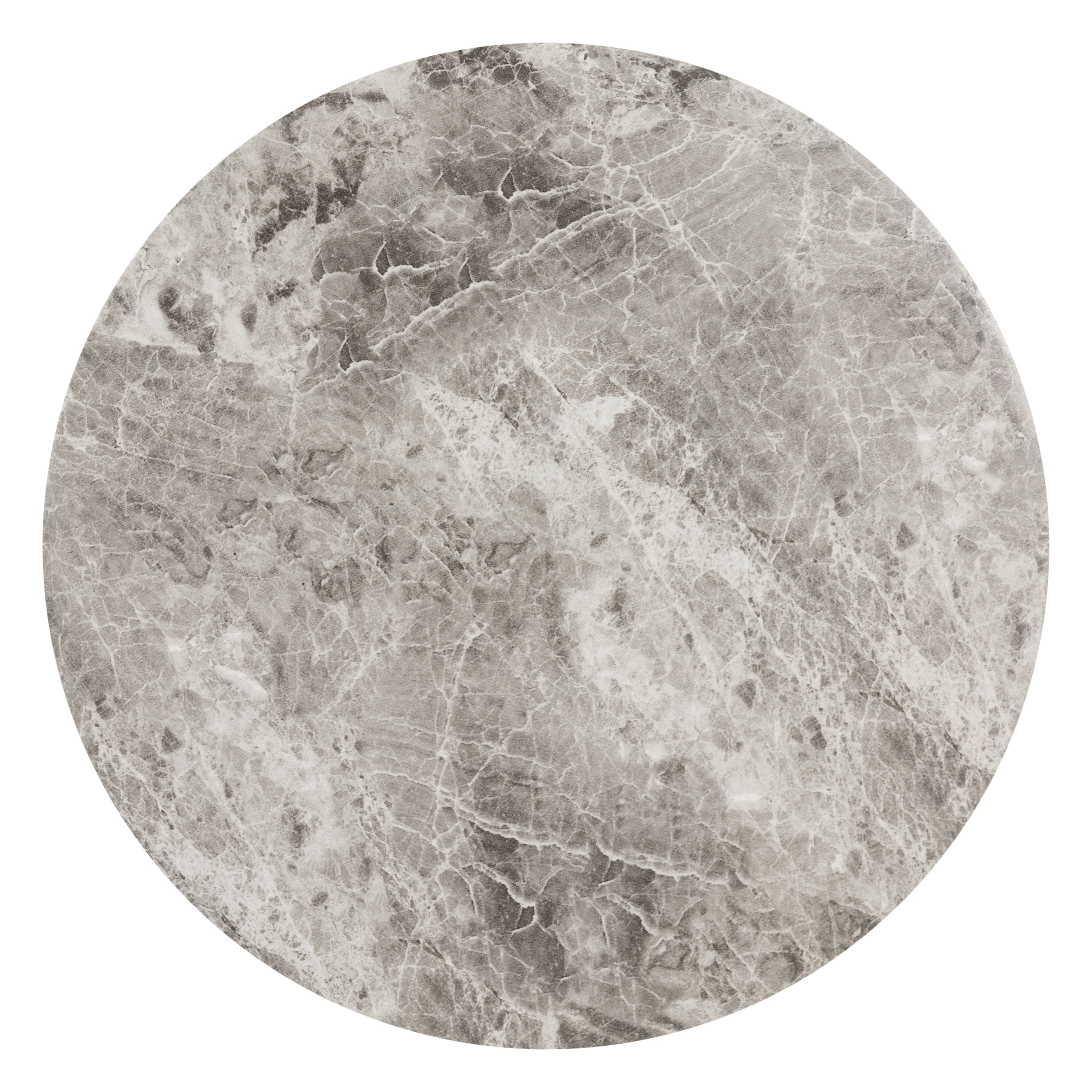 Modern Grey Marble Marble End Table with Weather-Resistant Build