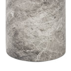 Table d'appoint moderne en marbre gris avec fabrication résistante aux intempéries