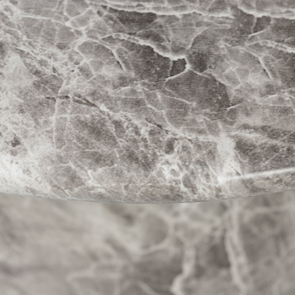 Modern Grey Marble Marble End Table with Weather-Resistant Build