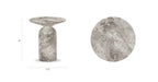 Table d'appoint moderne en marbre gris avec fabrication résistante aux intempéries