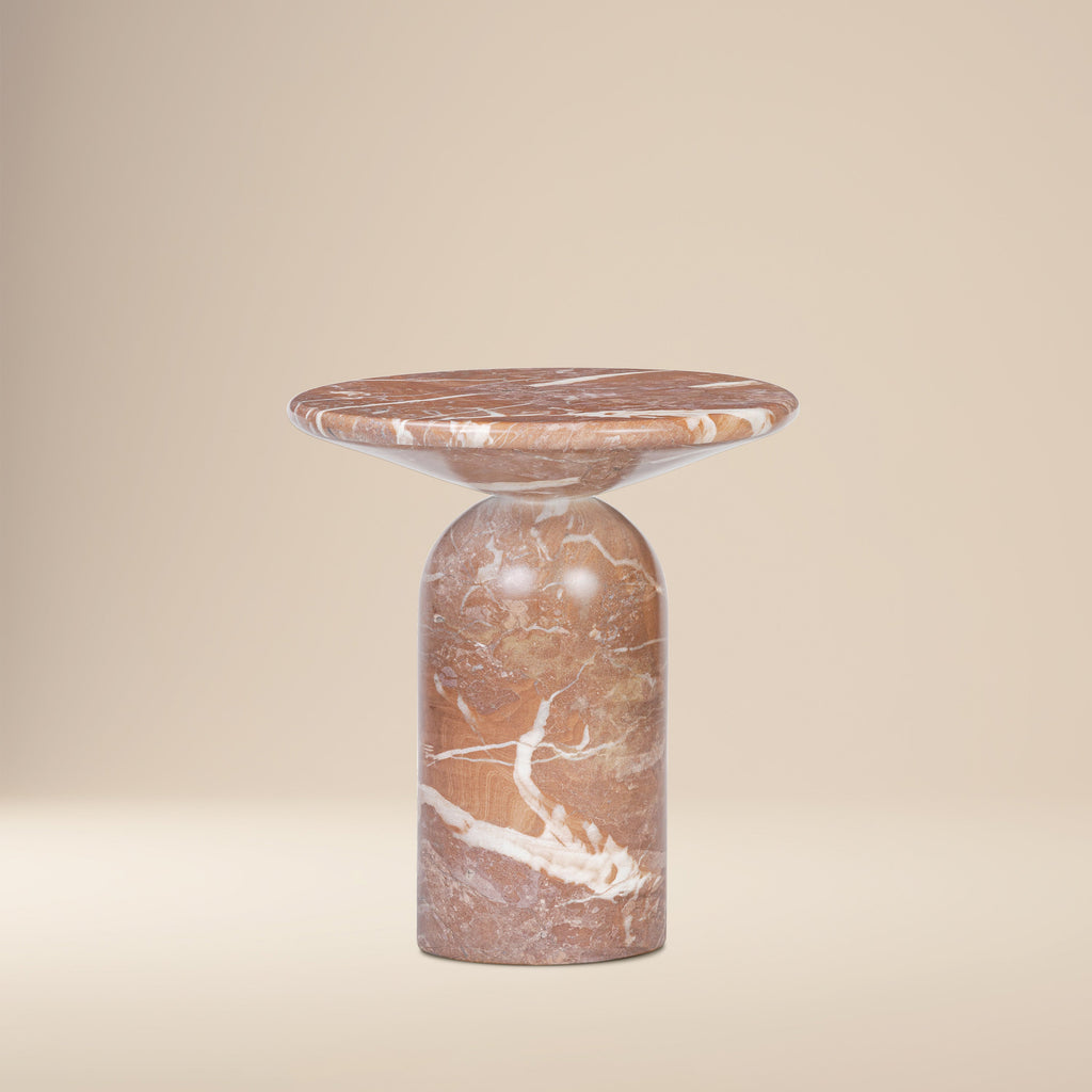 Modern Jasper Red End Table with Weather-Resistant Build