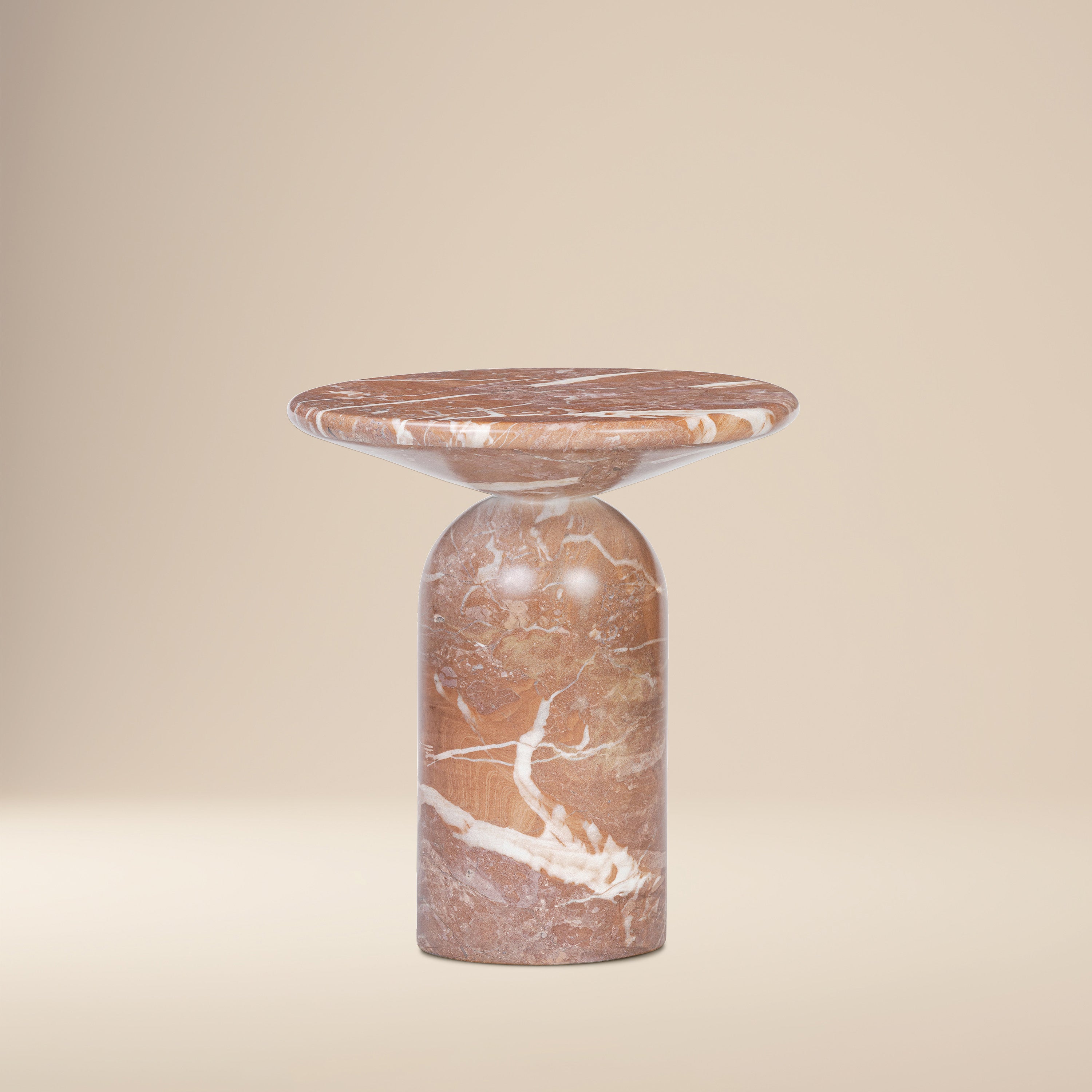 Modern Jasper Red End Table with Weather-Resistant Build