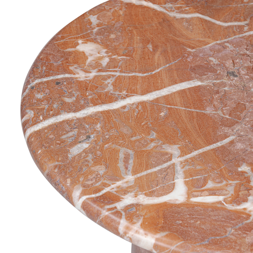 Modern Jasper Red End Table with Weather-Resistant Build
