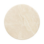 Table d'appoint moderne en grès blanc avec fabrication résistante aux intempéries