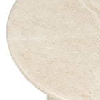 Table d'appoint moderne en grès blanc avec fabrication résistante aux intempéries