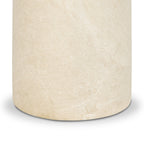 Table d'appoint moderne en grès blanc avec fabrication résistante aux intempéries