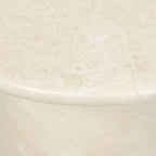 Table d'appoint moderne en grès blanc avec fabrication résistante aux intempéries