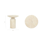 Table d'appoint moderne en grès blanc avec fabrication résistante aux intempéries