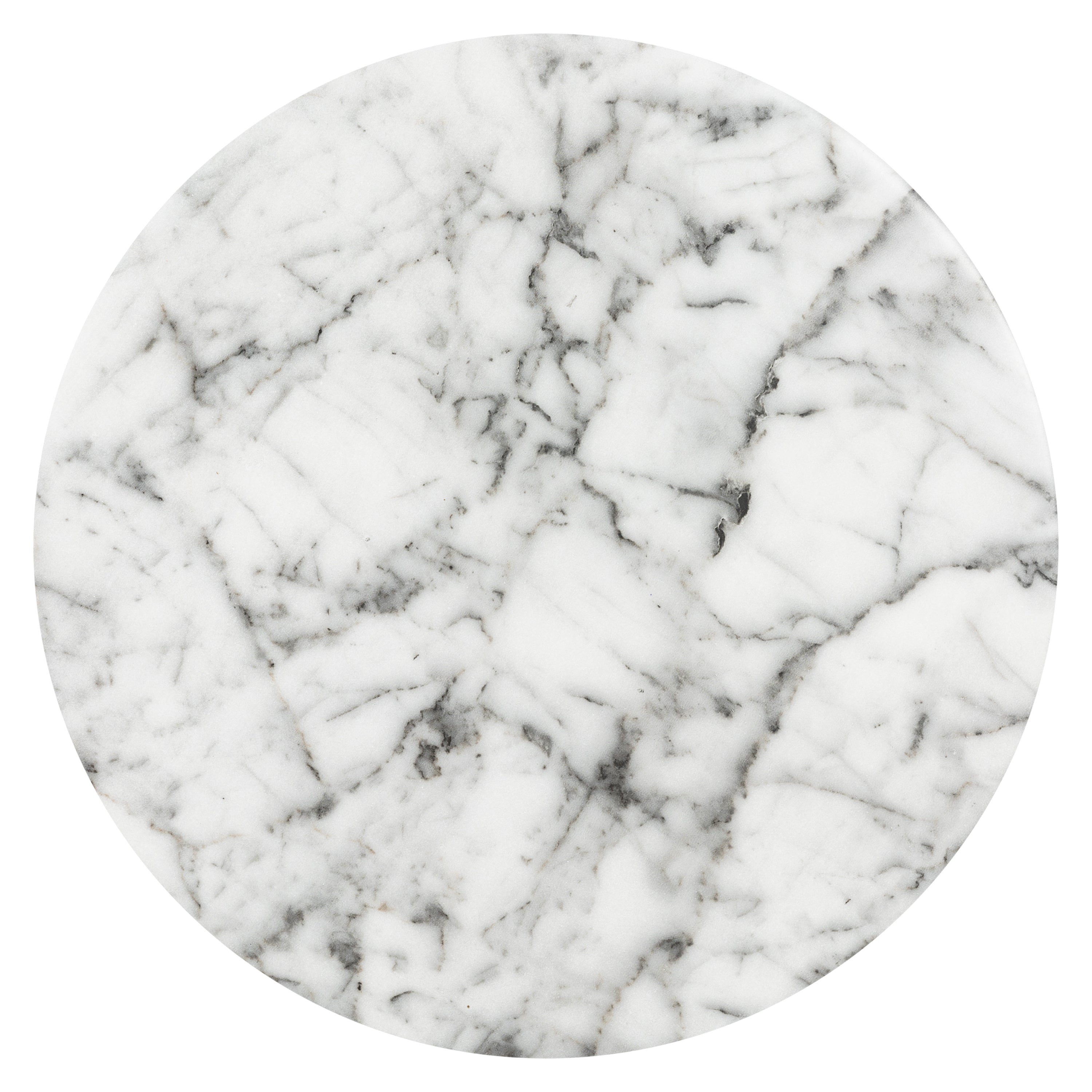 Modern White Marble Marble End Table with Weather-Resistant Build