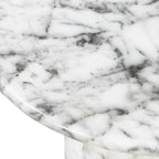 Table d'appoint moderne en marbre blanc avec fabrication résistante aux intempéries