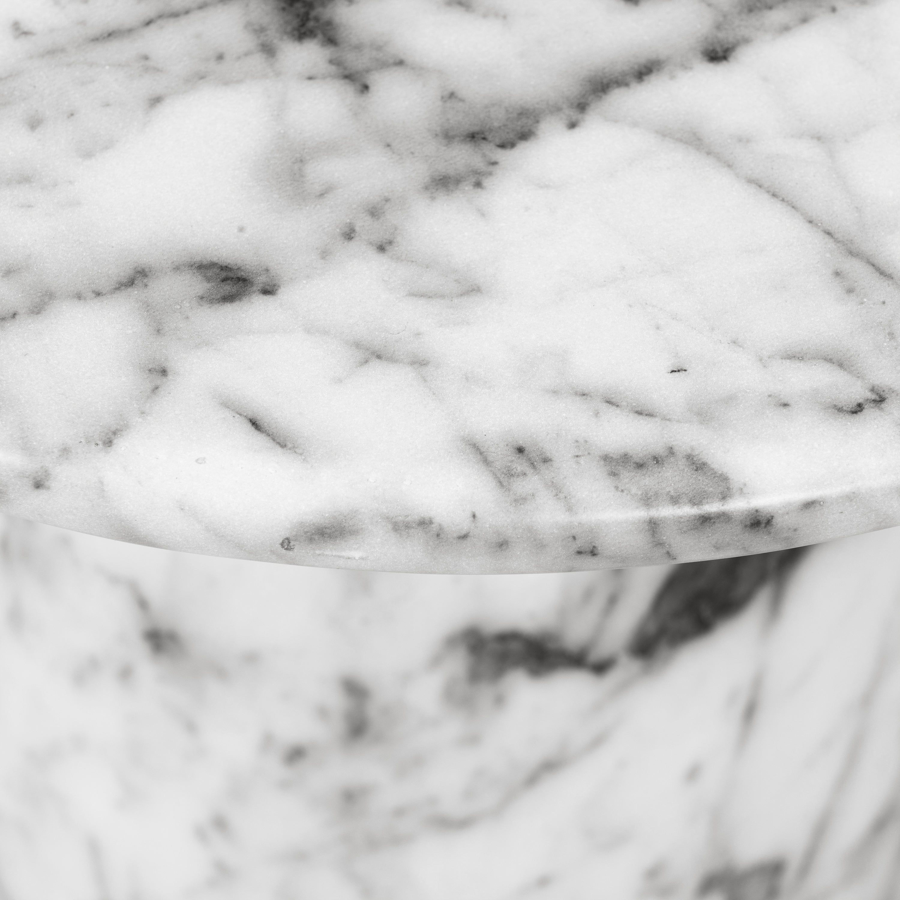 Modern White Marble Marble End Table with Weather-Resistant Build