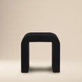 Modern Black Concrete Concrete Side Table with Weather-Resistant Build