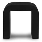 Table d'appoint moderne en béton noir avec construction résistante aux intempéries