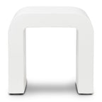 Table d'appoint moderne en béton ivoire avec fabrication résistante aux intempéries