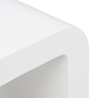 Table d'appoint moderne en béton ivoire avec fabrication résistante aux intempéries