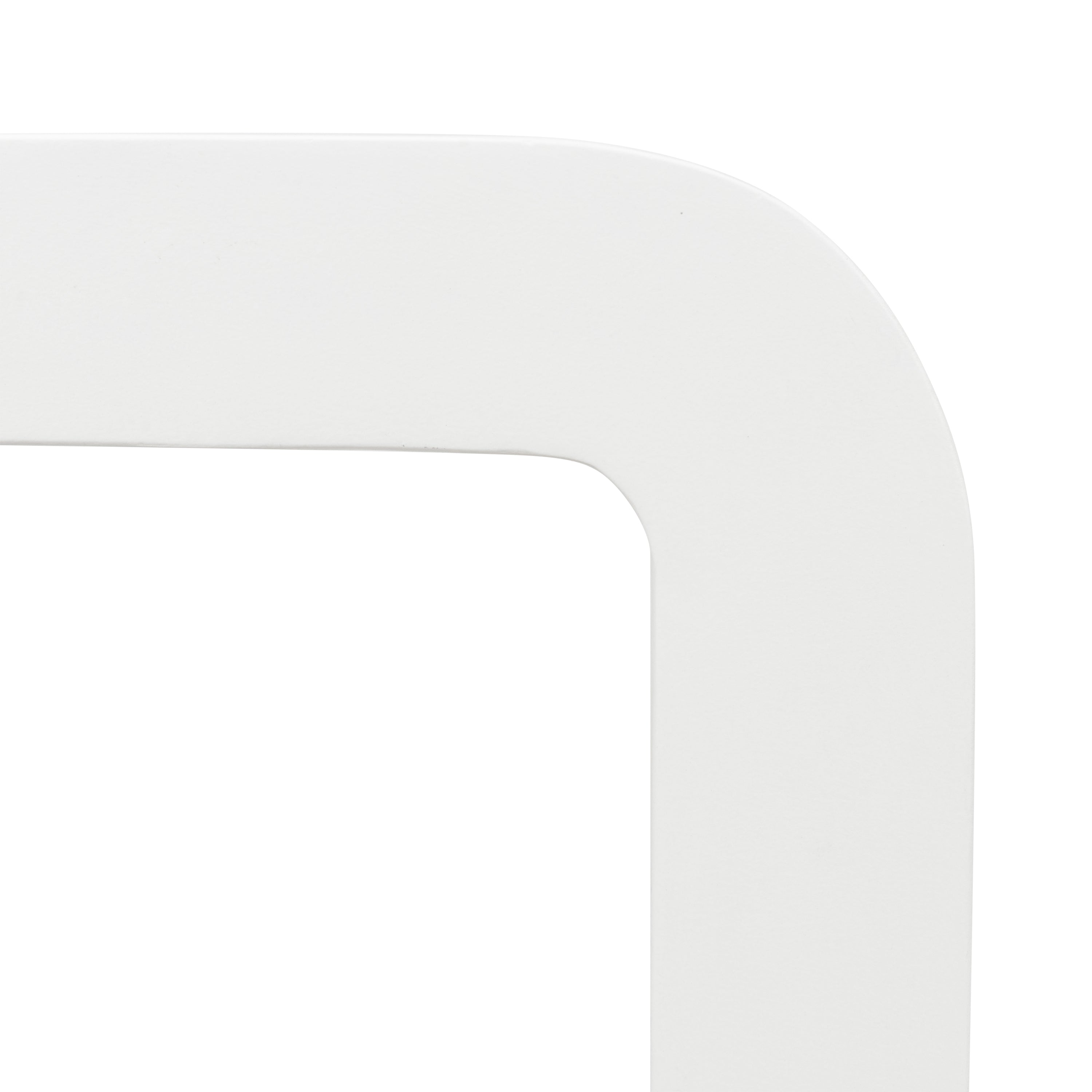 Modern Ivory Concrete Concrete Side Table with Weather-Resistant Build