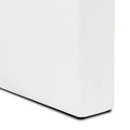 Table d'appoint moderne en béton ivoire avec fabrication résistante aux intempéries