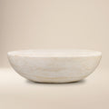 Modern Travertine Travertine Coffee Table with Weather-Resistant Build