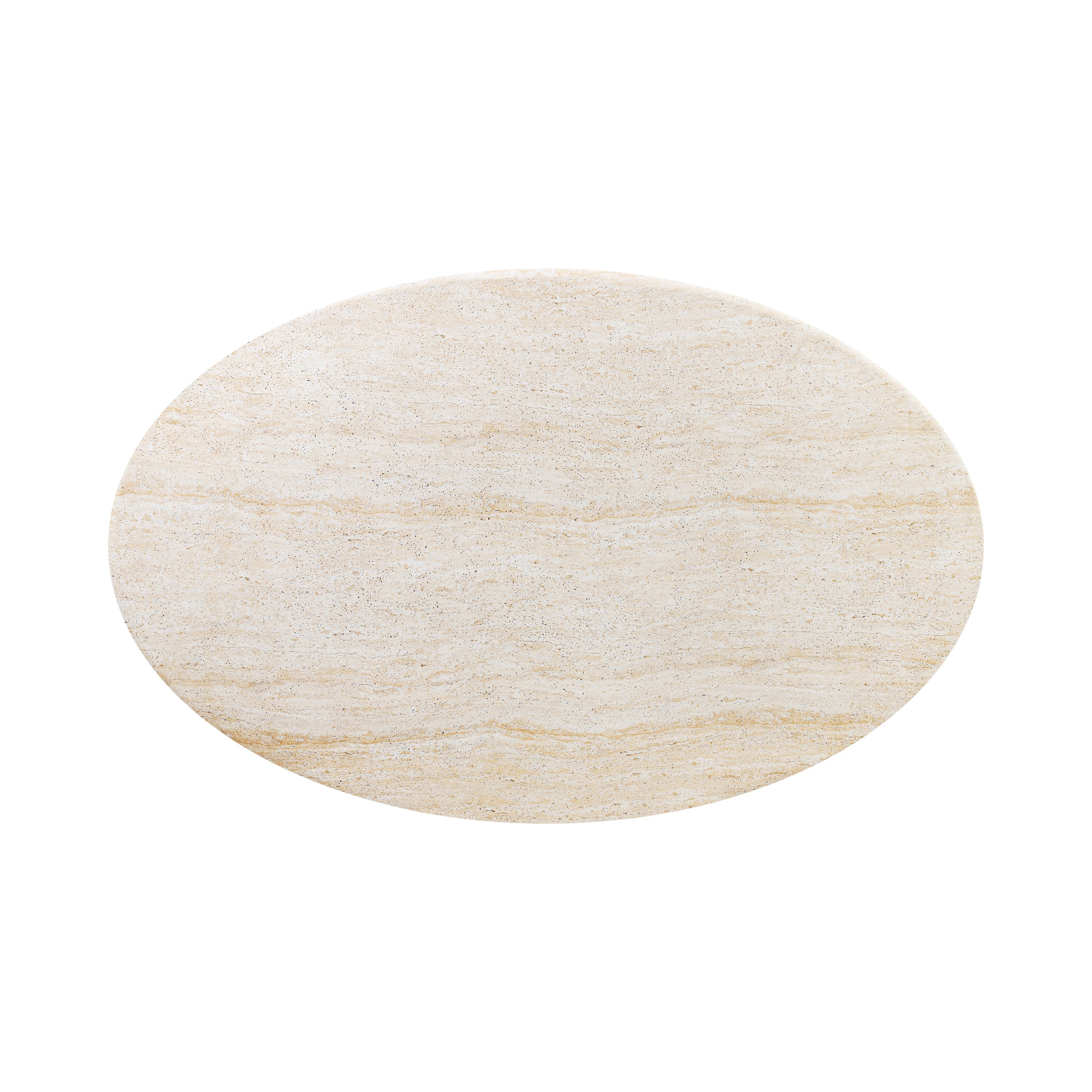 Modern Travertine Travertine Coffee Table with Weather-Resistant Build