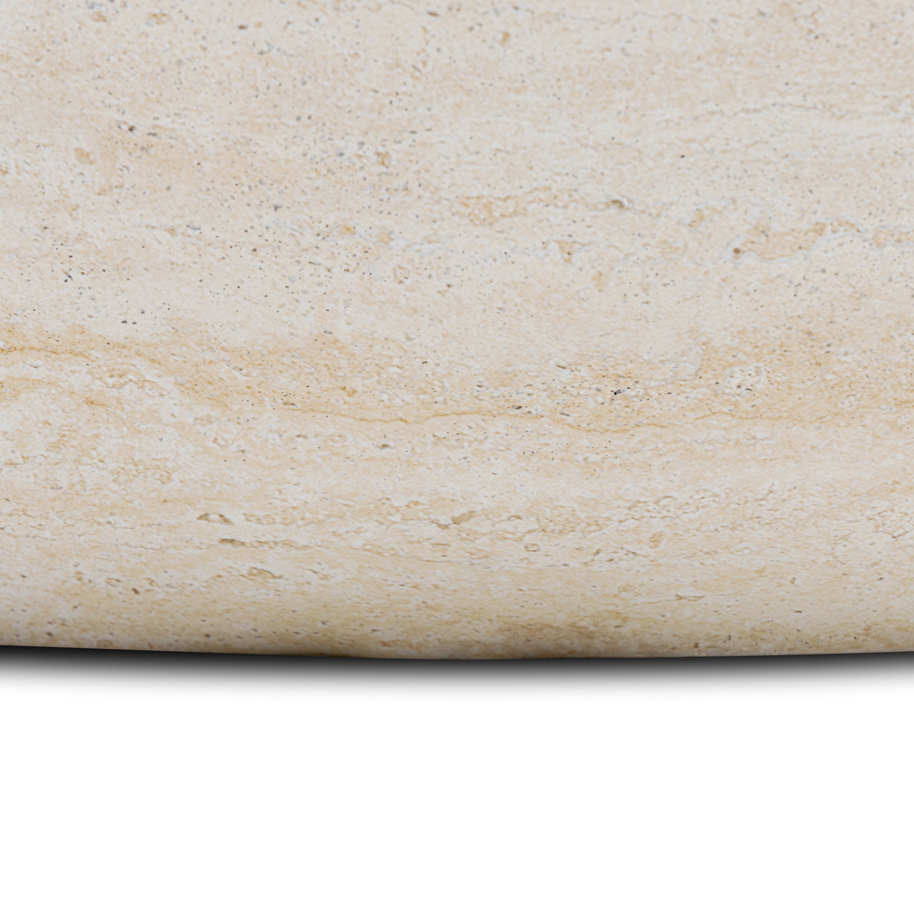 Modern Travertine Travertine Coffee Table with Weather-Resistant Build